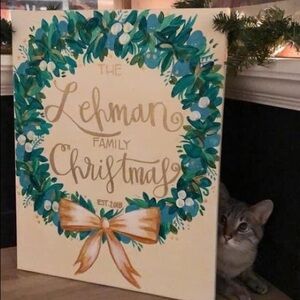Custom Family name Christmas art